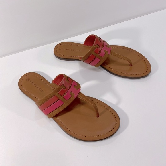 New Tory Burch Leigh  Flip-Flop Sandals - Picture 9 of 13